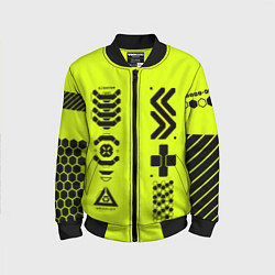 Бомбер детский Кибер текстура - ядовитая, цвет: 3D-черный