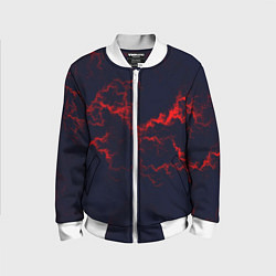 Бомбер детский Lightning red glow, цвет: 3D-белый