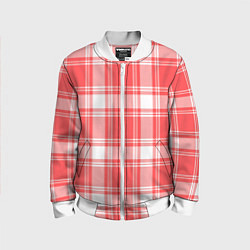 Бомбер детский Checked red white, цвет: 3D-белый