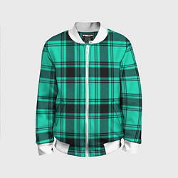Детский бомбер Checkered turquoise