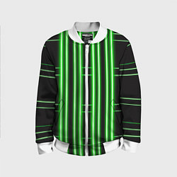 Бомбер детский Neon green, цвет: 3D-белый
