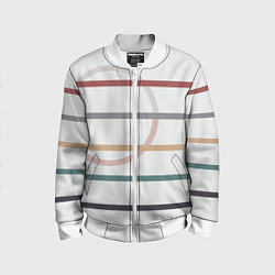 Бомбер детский Stripes and circle, цвет: 3D-белый
