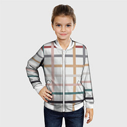 Бомбер детский Плетенка пастельная, цвет: 3D-белый — фото 2