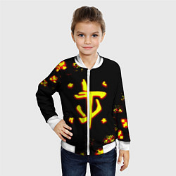 Бомбер детский Doom x minecraft, цвет: 3D-белый — фото 2