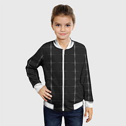 Бомбер детский Color grey white lines, цвет: 3D-белый — фото 2