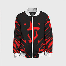 Бомбер детский Doom geometry red steel, цвет: 3D-белый