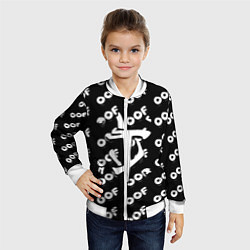Бомбер детский Doom off black, цвет: 3D-белый — фото 2