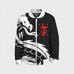 Бомбер детский Doom dragon steel, цвет: 3D-белый