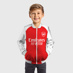 Бомбер детский Мартин Эдегор домашняя форма Арсенал 2025 206, цвет: 3D-белый — фото 2