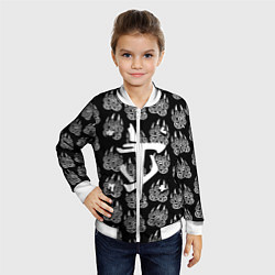 Бомбер детский Doom хищник леса, цвет: 3D-белый — фото 2