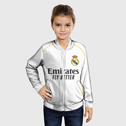 Бомбер детский Беллингем Реал Мадрид домашняя форма 2025 2026, цвет: 3D-белый — фото 2