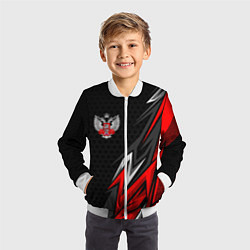 Бомбер детский Федерация бокса - Россия, цвет: 3D-белый — фото 2