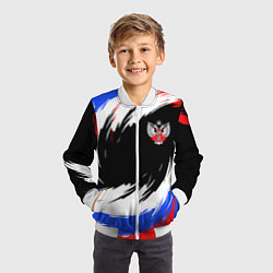Бомбер детский Федерация бокса РФ - краска, цвет: 3D-белый — фото 2