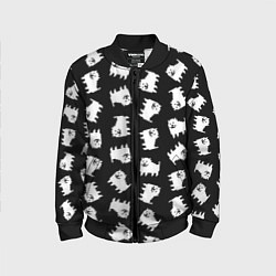 Бомбер детский Annoying dog pattern - Undertale, цвет: 3D-черный