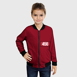 Бомбер детский Игрок 456 Красная униформа, цвет: 3D-черный — фото 2