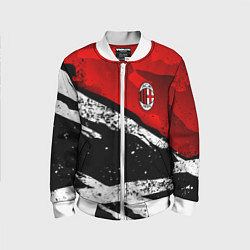 Бомбер детский ФК Милан - потертости, цвет: 3D-белый