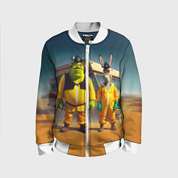 Бомбер детский Шрек и Данки пустились во все тяжкие, цвет: 3D-белый
