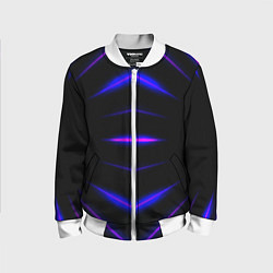 Бомбер детский Color black neon stripes, цвет: 3D-белый
