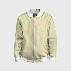 Бомбер детский Color beige turquoise, цвет: 3D-белый