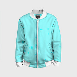 Детский бомбер Color light blue shapes
