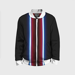 Бомбер детский Color white blue red neon, цвет: 3D-белый