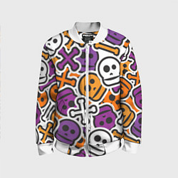 Детский бомбер Funny skulls