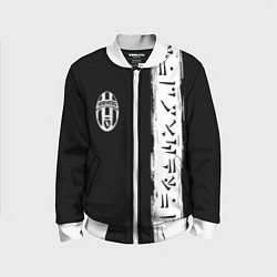 Бомбер детский Ювентус символы гейм, цвет: 3D-белый