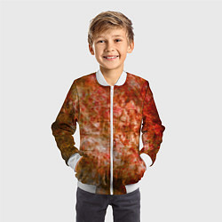 Бомбер детский Абстракция - bright red, цвет: 3D-белый — фото 2