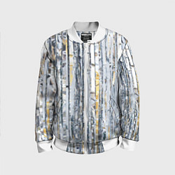 Бомбер детский Новогодний дождик, цвет: 3D-белый