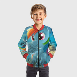 Бомбер детский My littlle pony, цвет: 3D-красный — фото 2