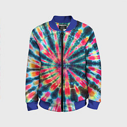 Бомбер детский Tie dye, цвет: 3D-синий