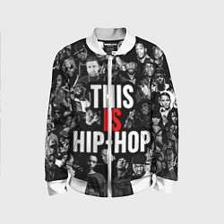 Бомбер детский This is hip-hop, цвет: 3D-белый