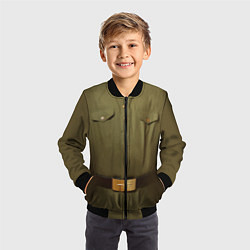 Бомбер детский Униформа солдата, цвет: 3D-черный — фото 2