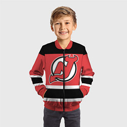 Бомбер детский New Jersey Devils, цвет: 3D-красный — фото 2