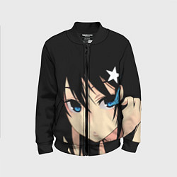 Бомбер детский Black Rock Shooter - глаза Мато Курои, цвет: 3D-черный