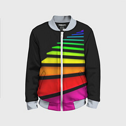 Бомбер детский Радужная лестница, цвет: 3D-серый