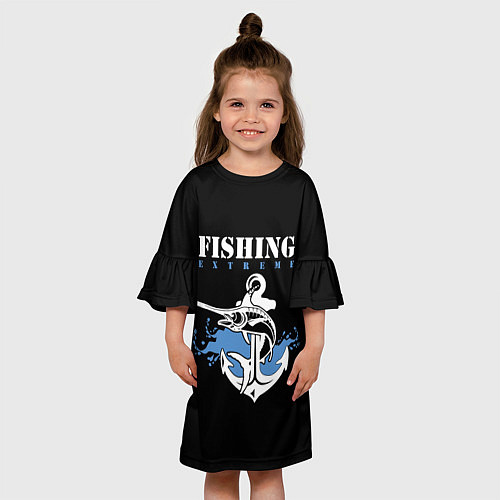 Детское платье Fishing Extreme / 3D-принт – фото 3