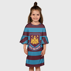 Платье клеш для девочки West Ham United FC, цвет: 3D-принт — фото 2