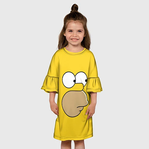 Детское платье Лицо Гомера / 3D-принт – фото 3