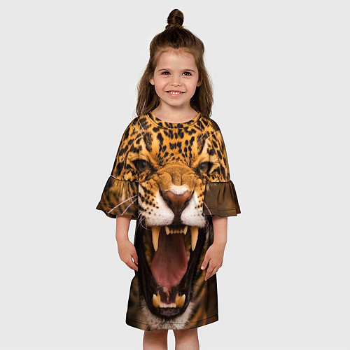 Детское платье Ярость леопарда / 3D-принт – фото 3