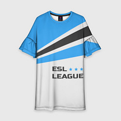 Платье клеш для девочки ESL league, цвет: 3D-принт