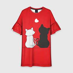 Платье клеш для девочки Cat Love, цвет: 3D-принт