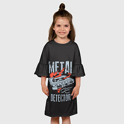 Платье клеш для девочки Metal Detector, цвет: 3D-принт — фото 2