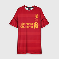 Платье клеш для девочки Liverpool FC: Standart Chartered, цвет: 3D-принт
