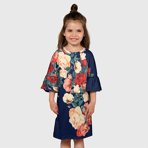 Детское платье Fashion flowers / 3D-принт – фото 3