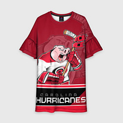 Платье клеш для девочки Carolina Hurricanes, цвет: 3D-принт
