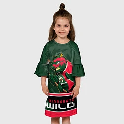 Платье клеш для девочки Minnesota Wild, цвет: 3D-принт — фото 2