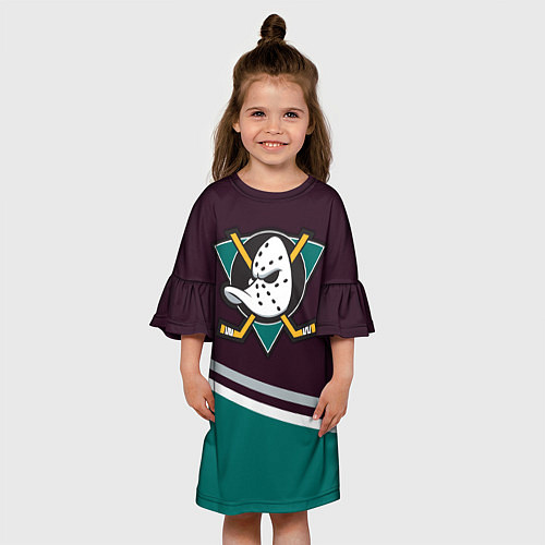 Детское платье Anaheim Ducks / 3D-принт – фото 3
