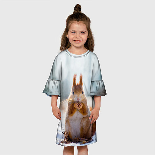 Детское платье Лесной грызун / 3D-принт – фото 3