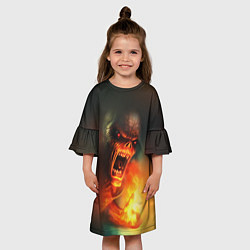 Платье клеш для девочки Imp from DOOM, цвет: 3D-принт — фото 2